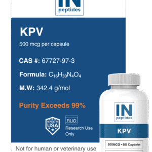 KPV peptide capsules for inflammation, immune support, and gut health research
