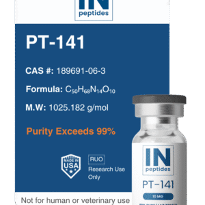 PT-141 peptide vial for sexual arousal and melanocortin receptor research