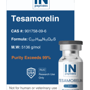 Tesamorelin 5mg capsules for growth hormone stimulation and metabolic research